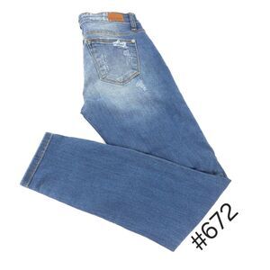 Judy Blue Skinny Fit Button Zip Denim Medium Wash Jeans Womens Size 5/27 Blue